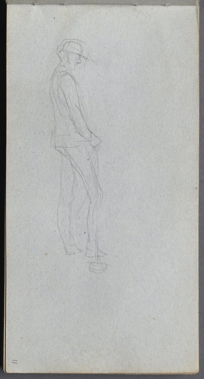 Carnet de croquis, page 11 : Figure de profil - Ernest Meissonier
