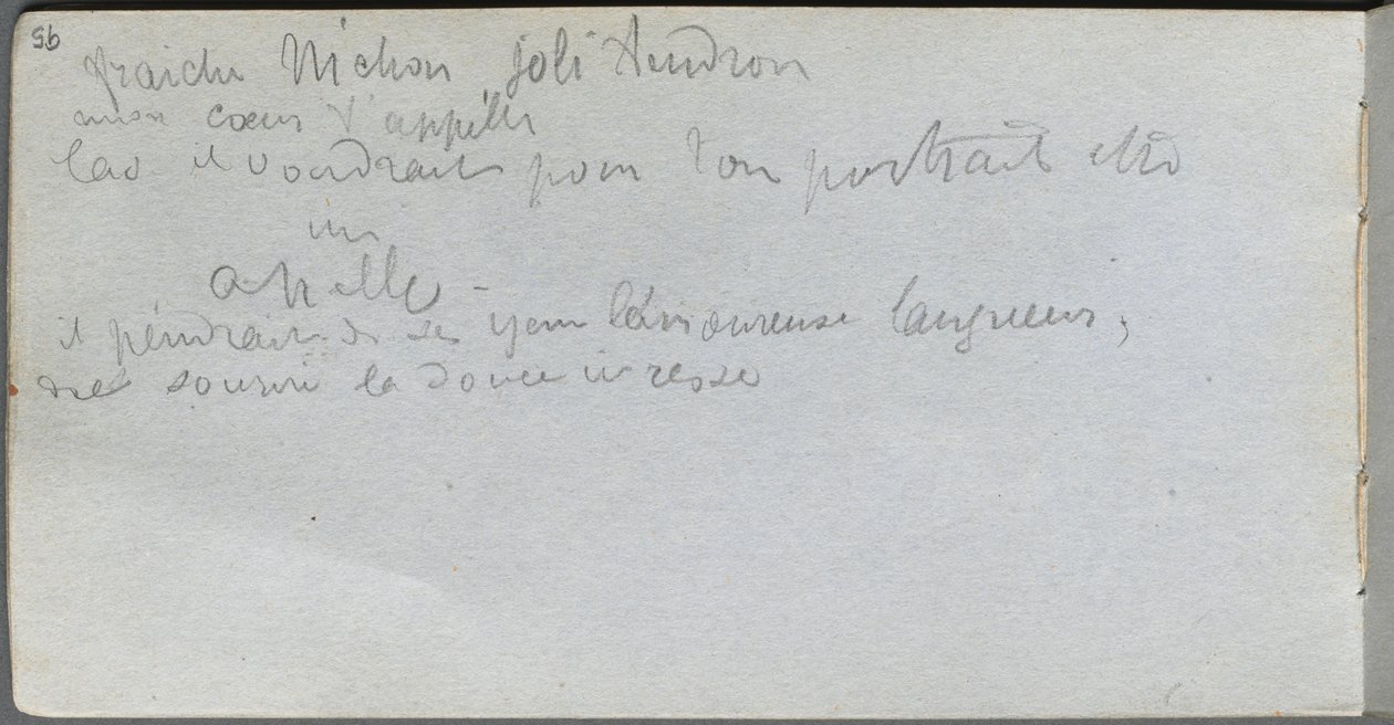 Carnet de croquis, page 95 : Notes - Jean Louis Ernest Meissonier