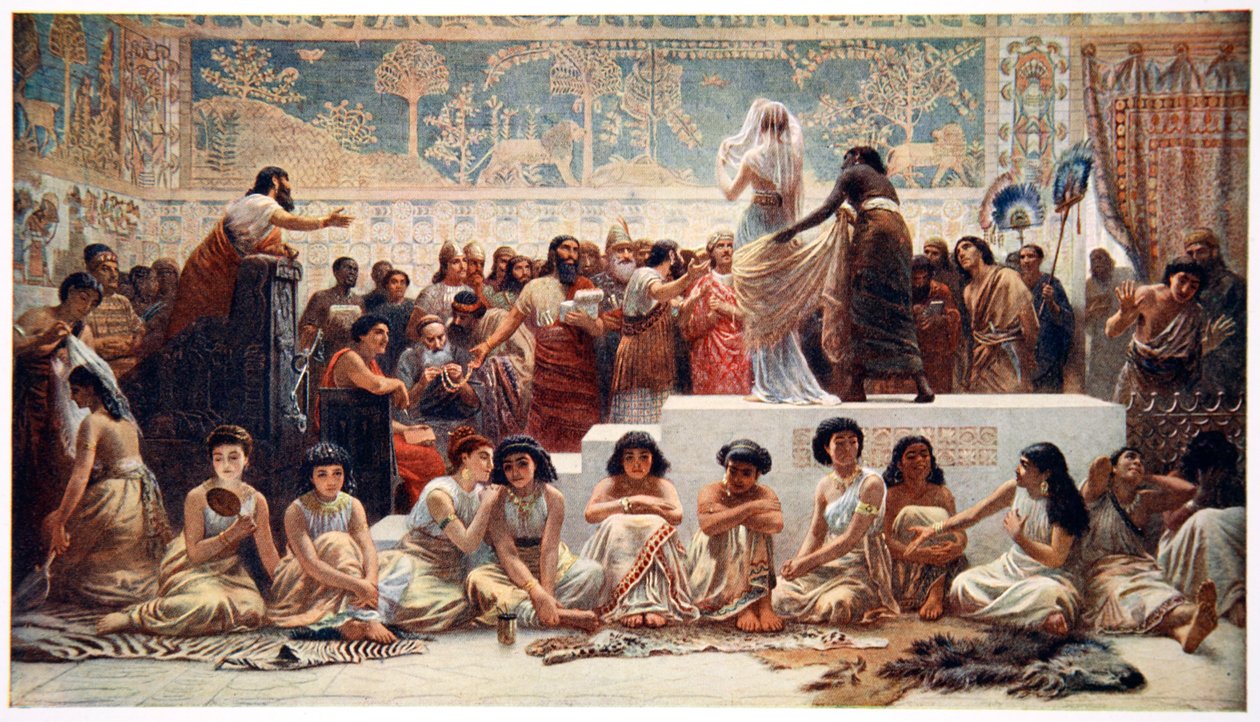 Le Marché de Mariage Babylonien, 1915 - Ernest Wellcousins