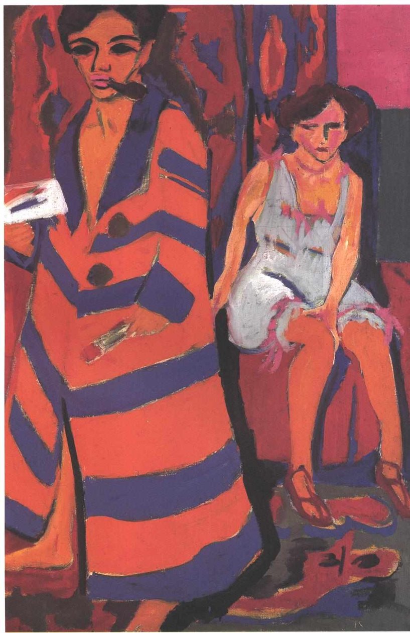 Autoportrait avec modèle - Ernst Ludwig Kirchner