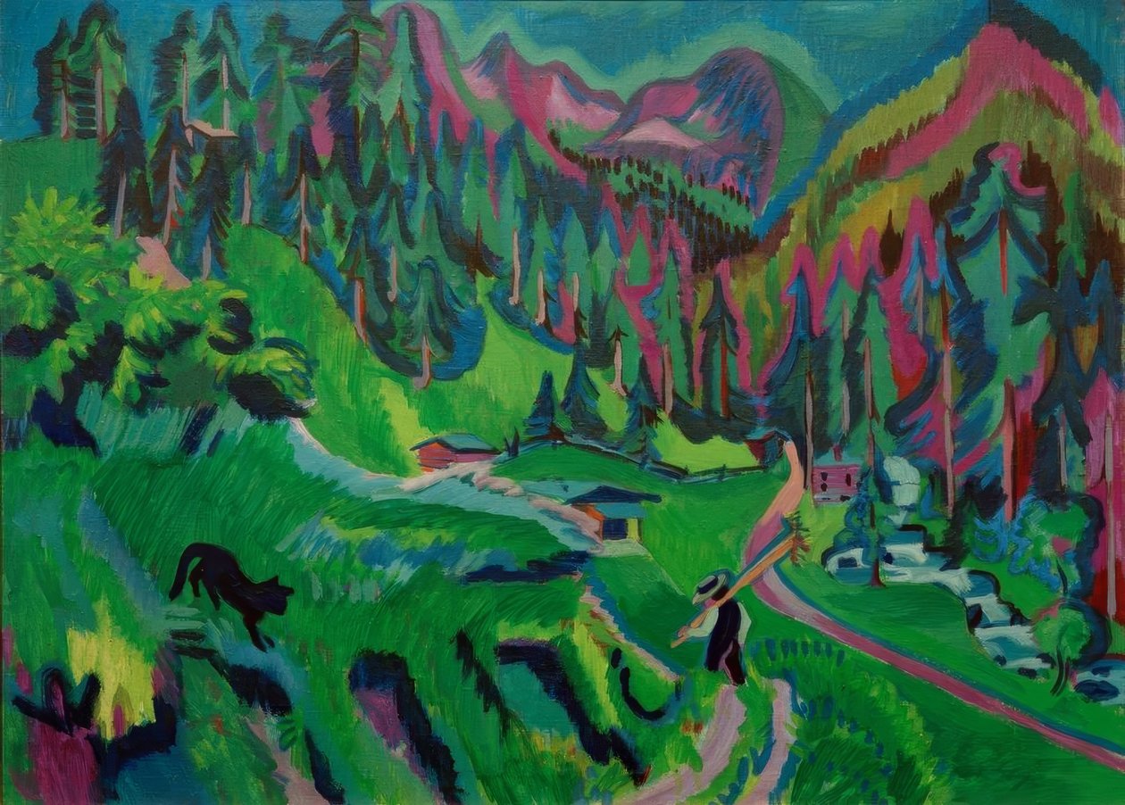Paysage de la vallée de Sertig - Ernst Ludwig Kirchner