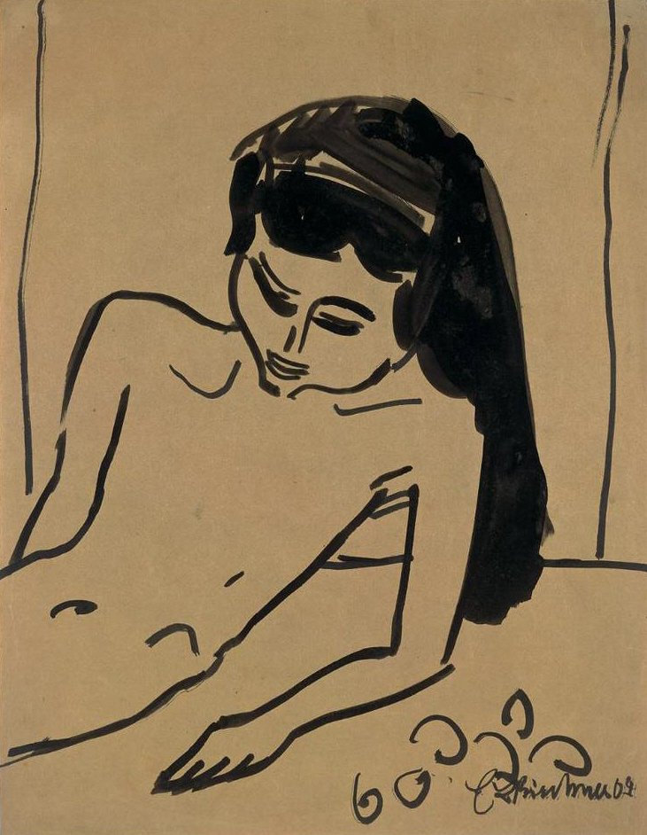 Fille aux cheveux lâchés - Ernst Ludwig Kirchner