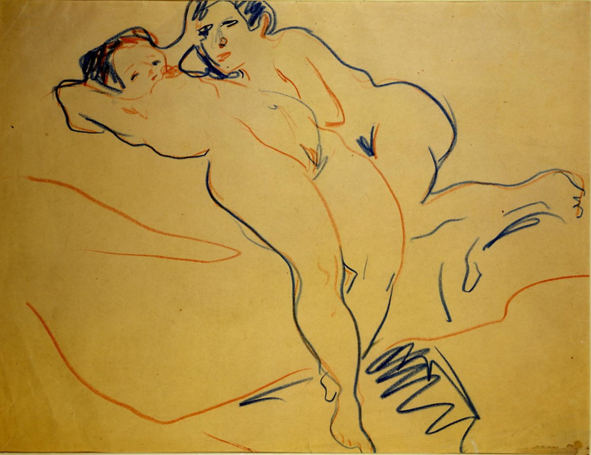 Couple au repos - Ernst Ludwig Kirchner