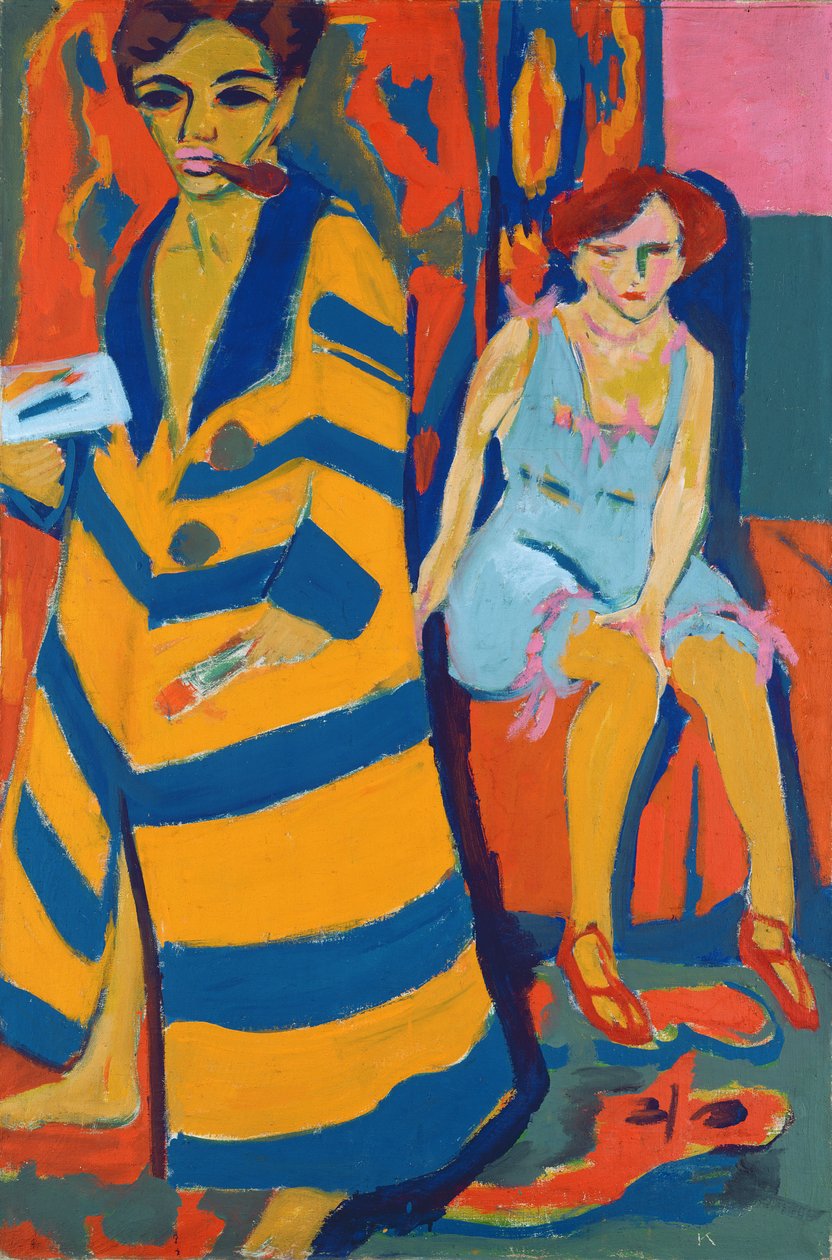 Autoportrait avec un modèle, 1907 - Ernst Ludwig Kirchner