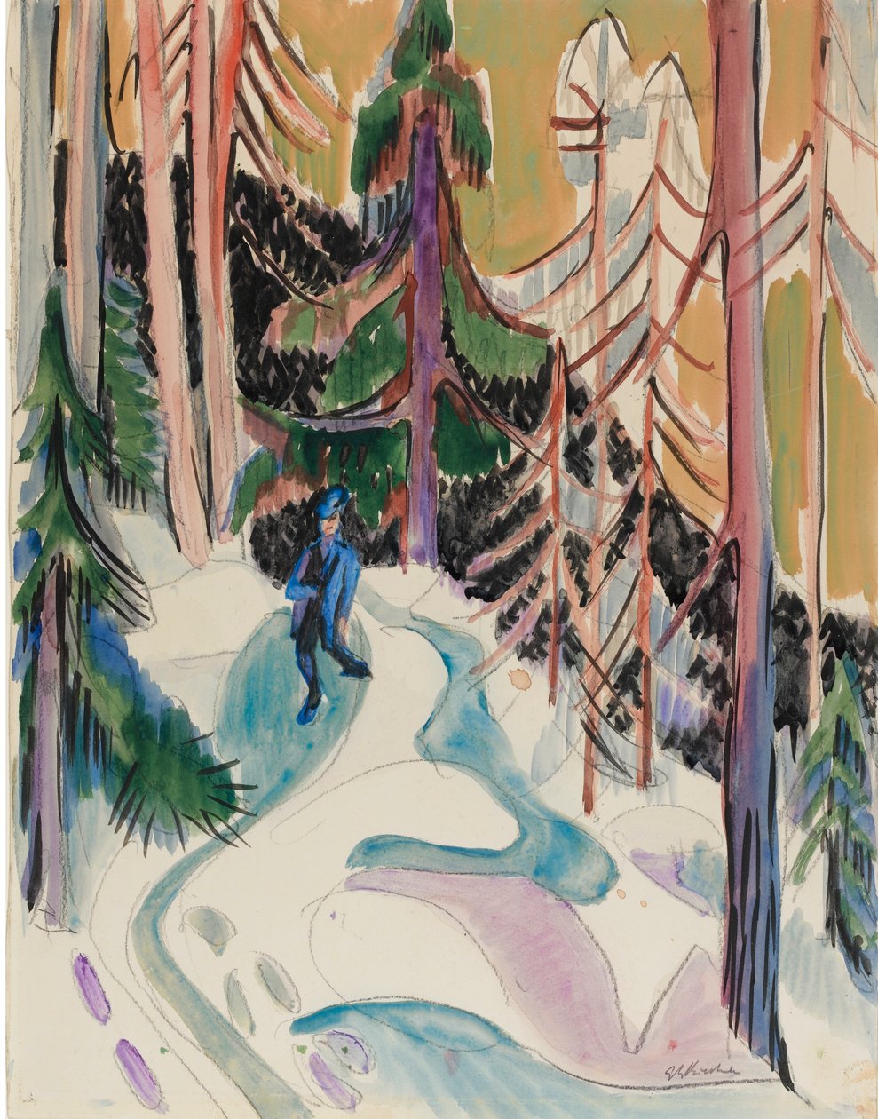 Promenade dans la forêt - Ernst Ludwig Kirchner