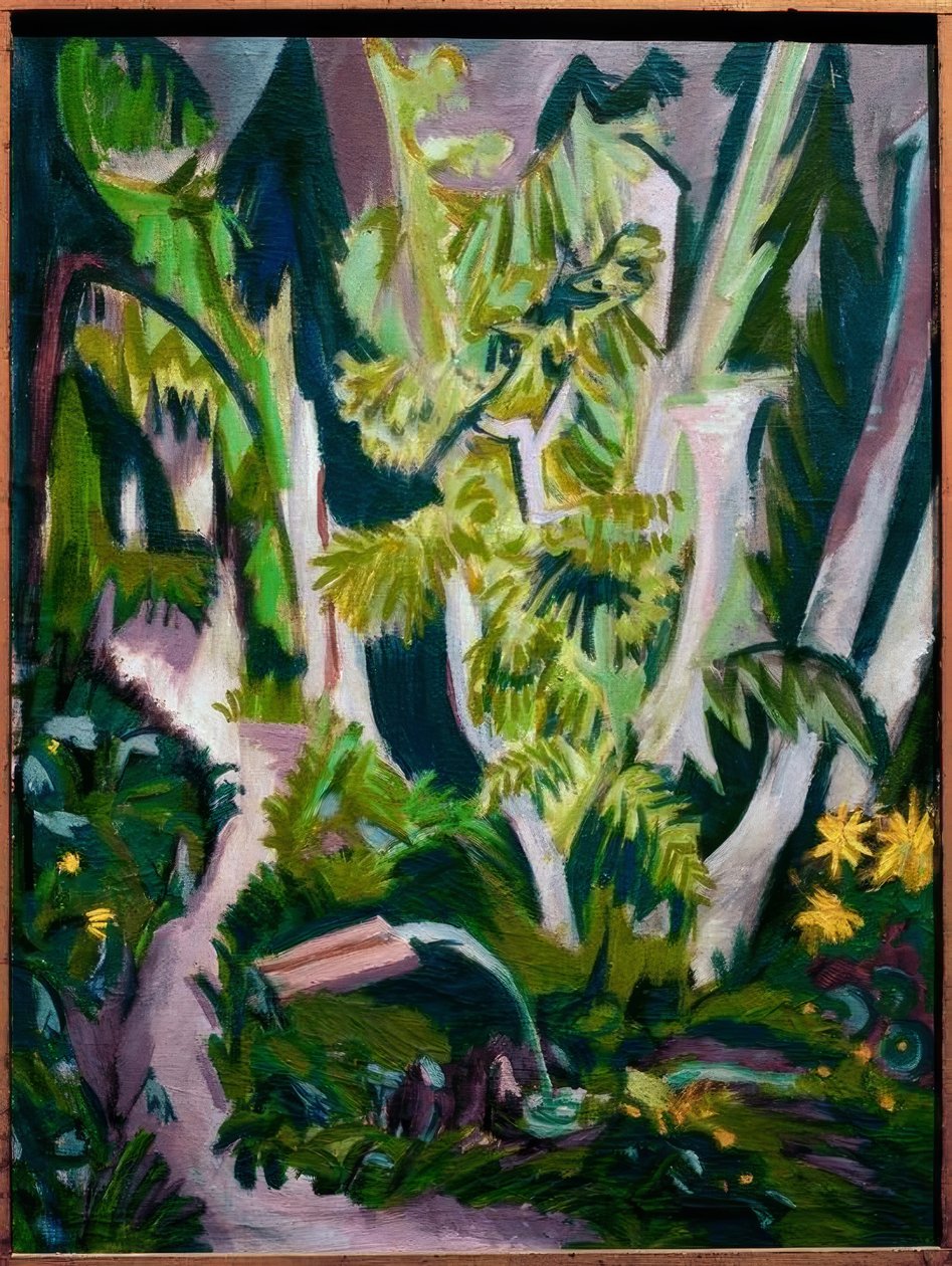 Intérieur de forêt - Ernst Ludwig Kirchner