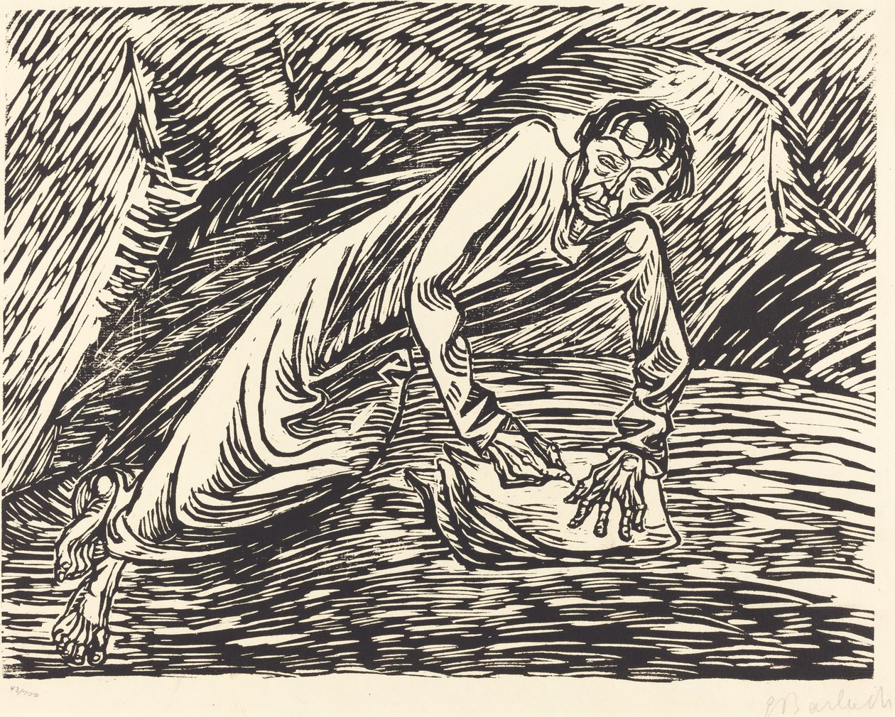 Le prophète écrivain (Saint Jean à Patmos) - Ernst Barlach
