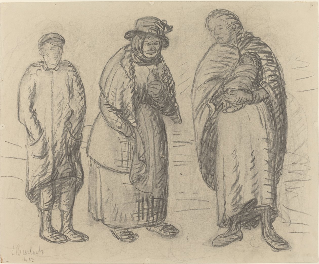 Trois figures - Ernst Barlach