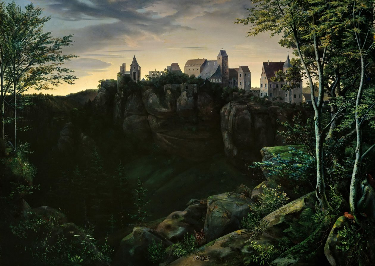 Château de Hohnstein en Saxe Suisse - Ernst Ferdinand Oehme