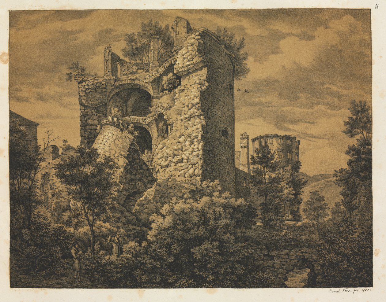 Six vues du château de Heidelberg : Tour - Ernst Fries