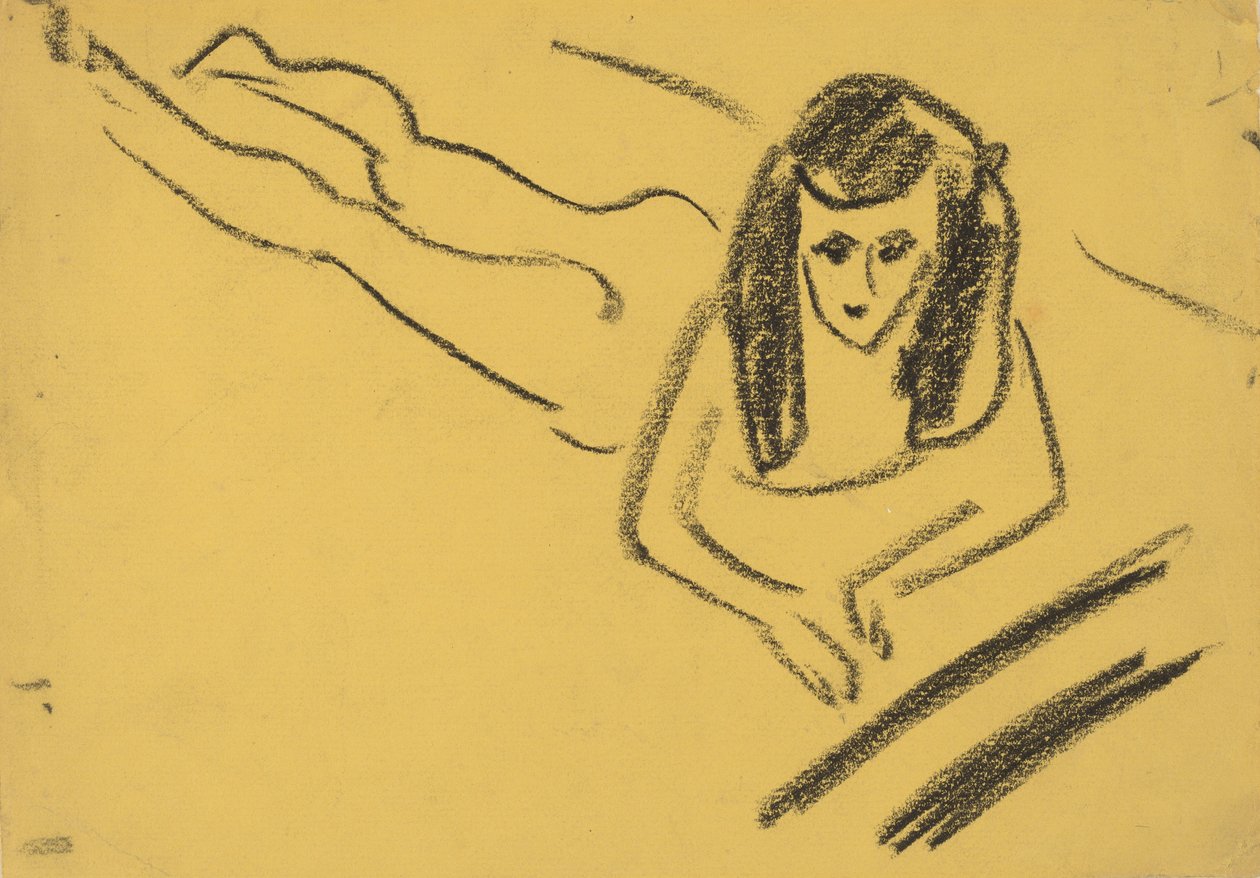Fränzi allongée, 1910 - Ernst Ludwig Kirchner