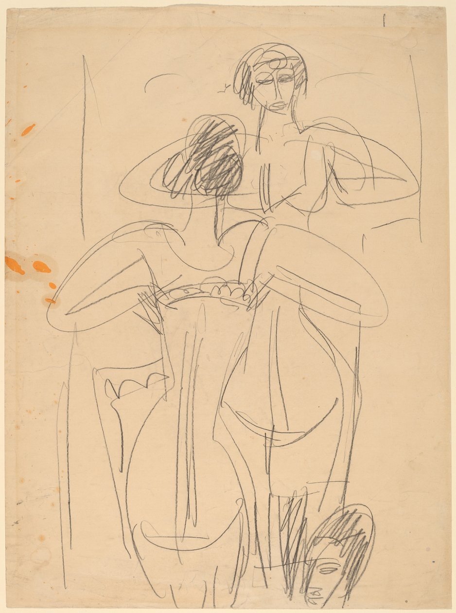 Jeune fille devant un miroir - Ernst Ludwig Kirchner