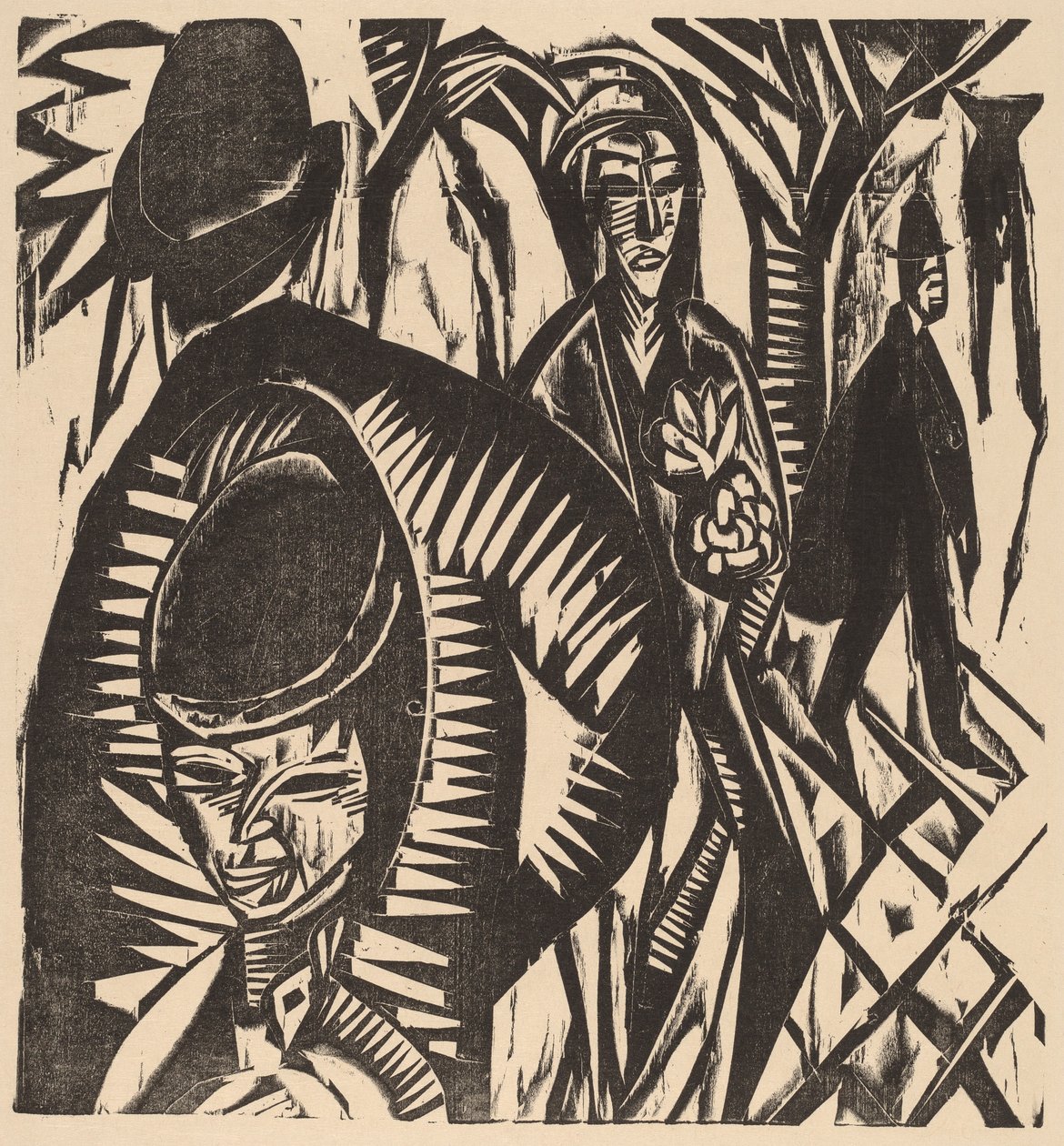 Scène de rue après la pluie, 1914 - Ernst Ludwig Kirchner