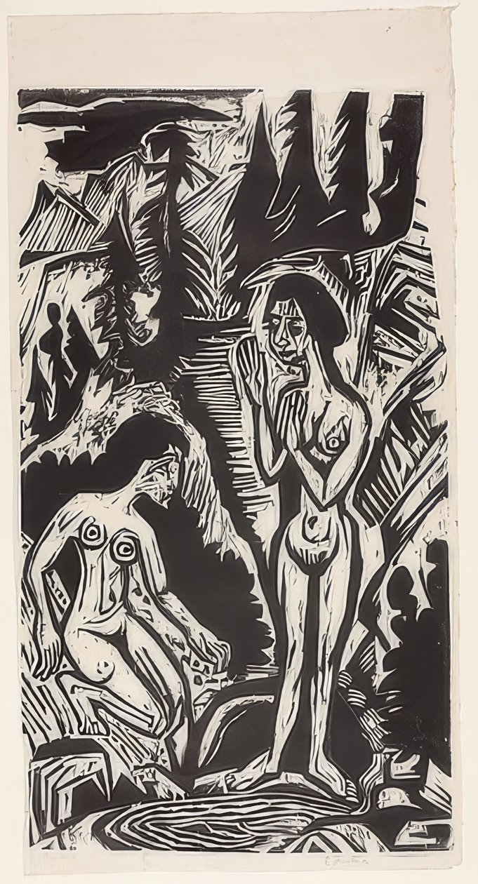Baigneuses dans les rochers. 1921 - Ernst Ludwig Kirchner