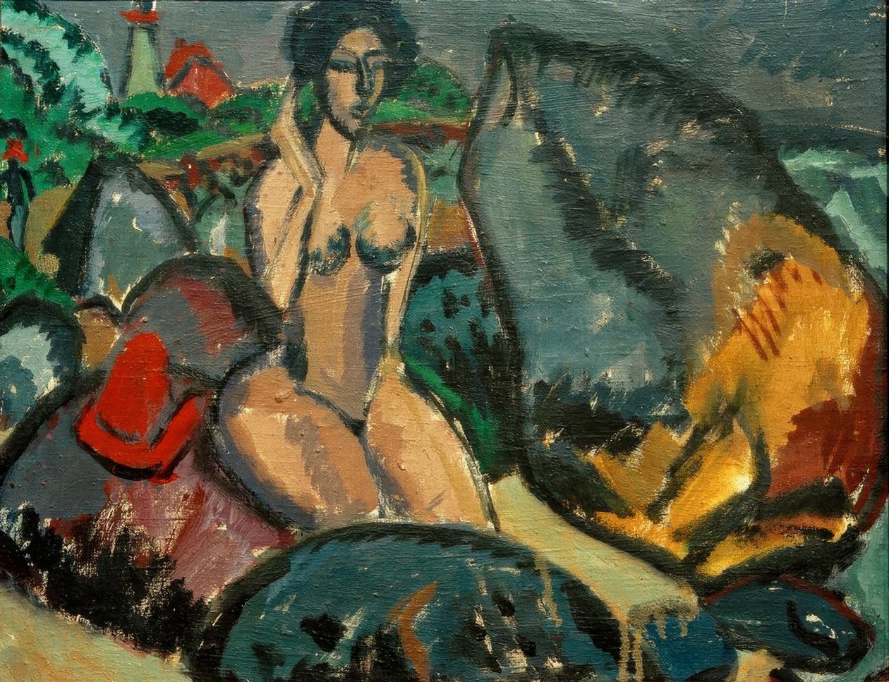 Baigneurs entre les rochers - Ernst Ludwig Kirchner