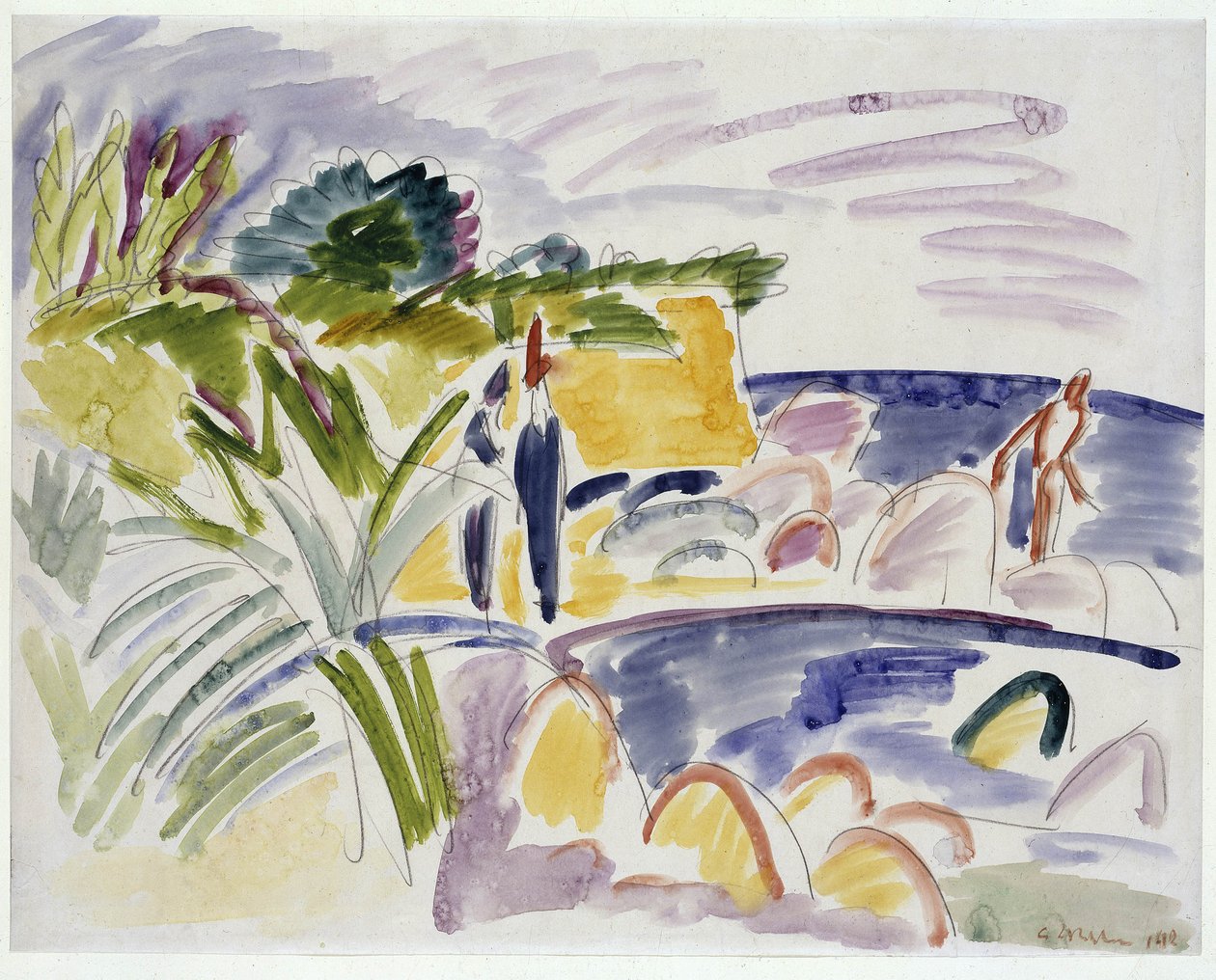 Plage à Fehmarn, 1913 - Ernst Ludwig Kirchner