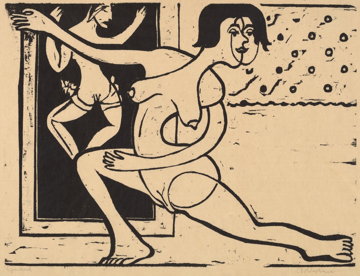 Danseuse pratiquant - Ernst Ludwig Kirchner