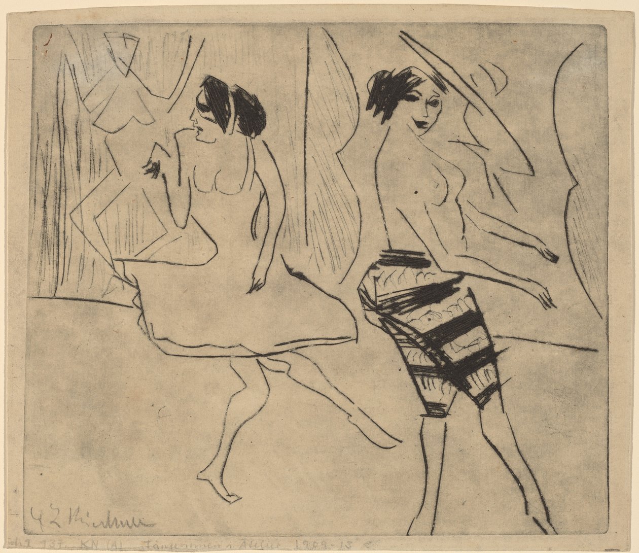 Danseurs en studio - Ernst Ludwig Kirchner