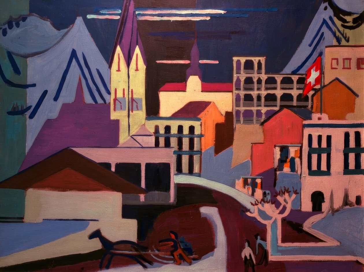 Davos – Place à la gare - Ernst Ludwig Kirchner