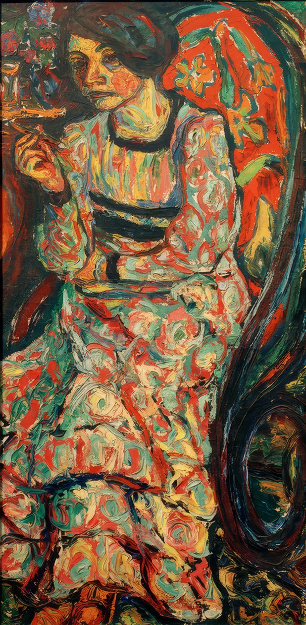 Femme dans un fauteuil à bascule (Emmi Frisch) - Ernst Ludwig Kirchner