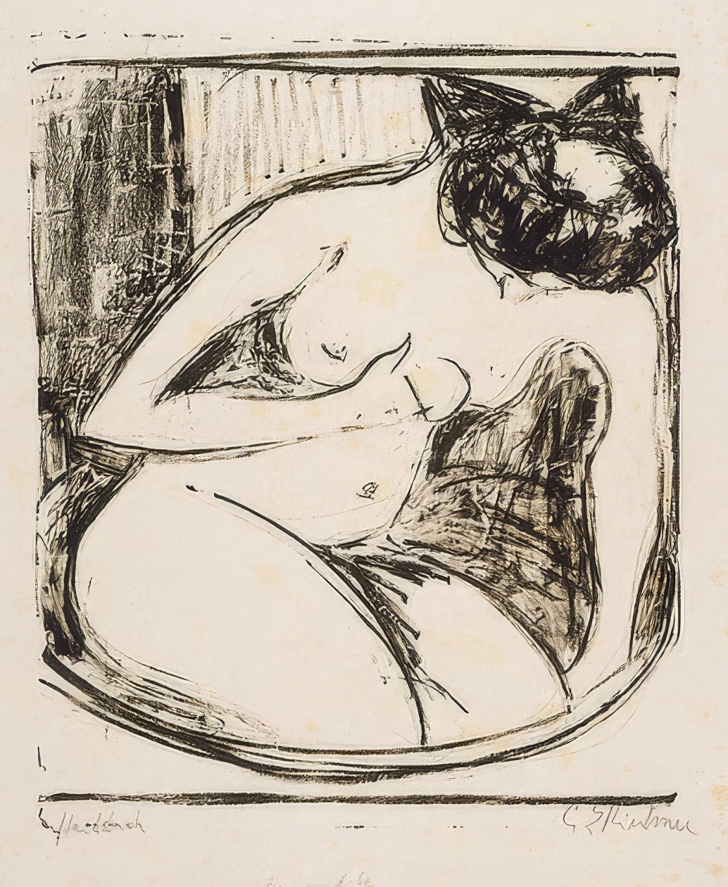 Femme dans la baignoire. 1908 - Ernst Ludwig Kirchner