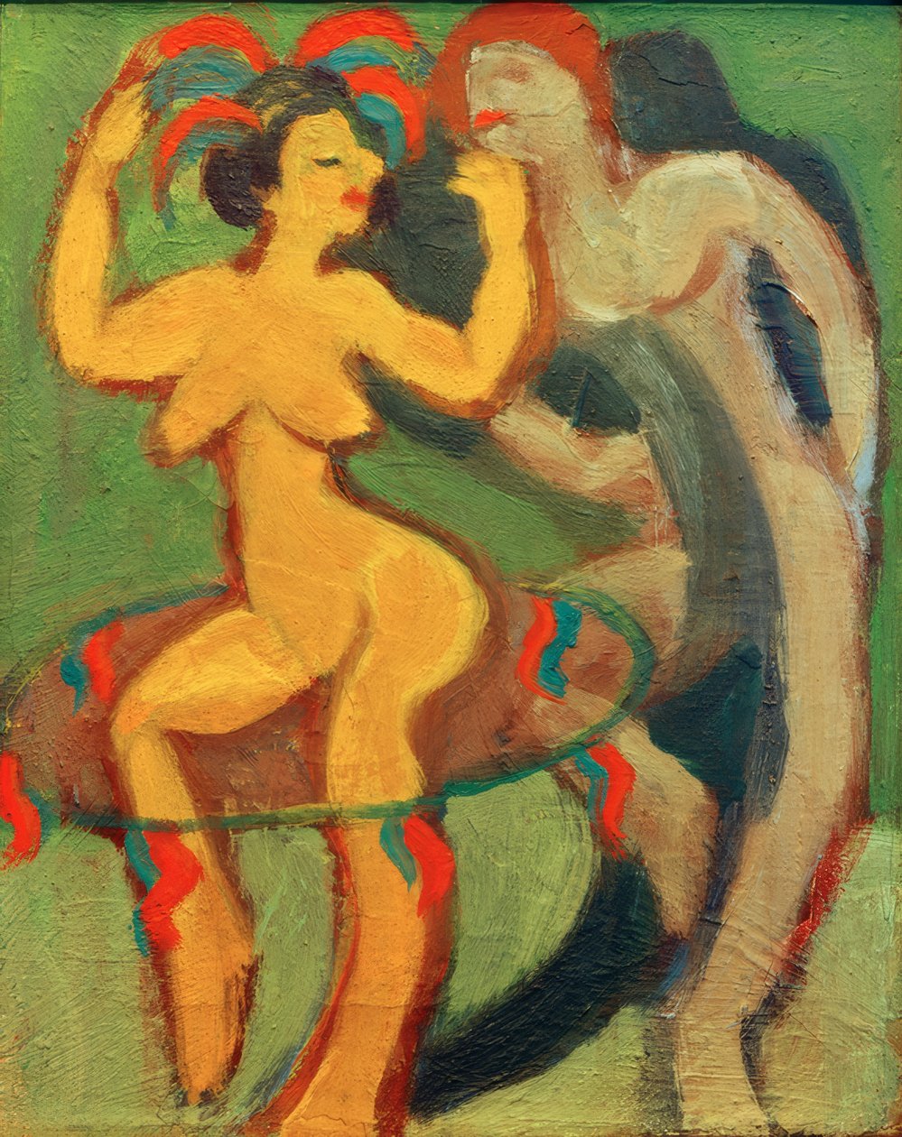 Danseuse jaune avec partenaire gris - Ernst Ludwig Kirchner