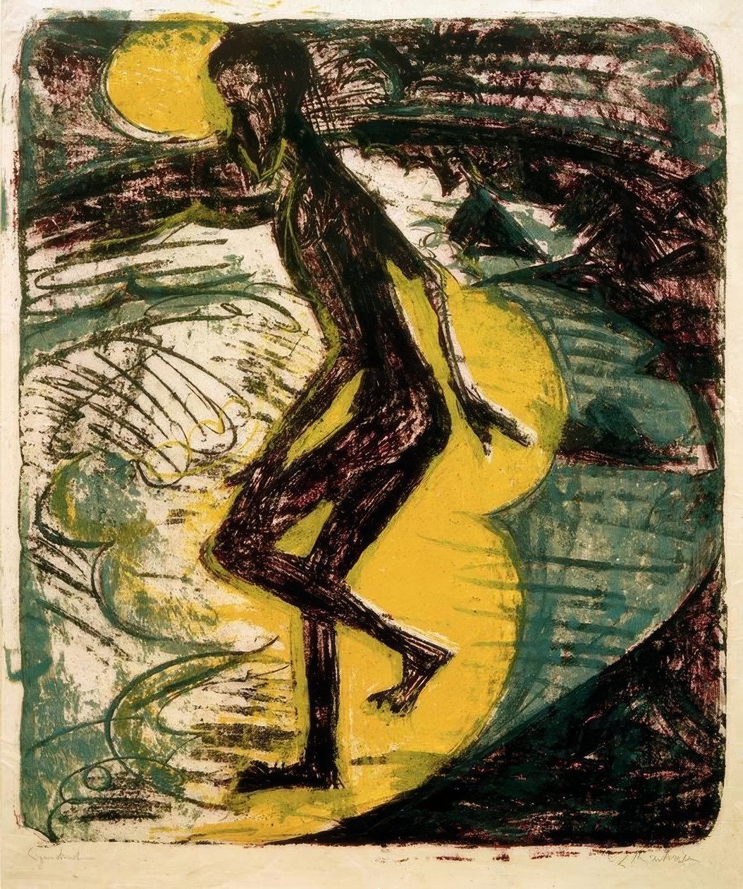 Homme entrant dans la mer - Ernst Ludwig Kirchner