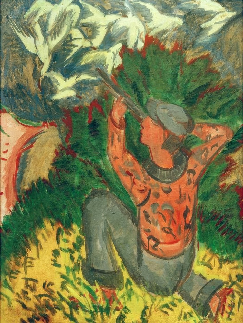 Chasseur de mouettes dans le bois - Ernst Ludwig Kirchner