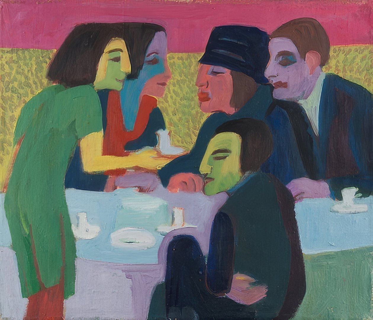 Scène au café. Vers 1926 - Ernst Ludwig Kirchner