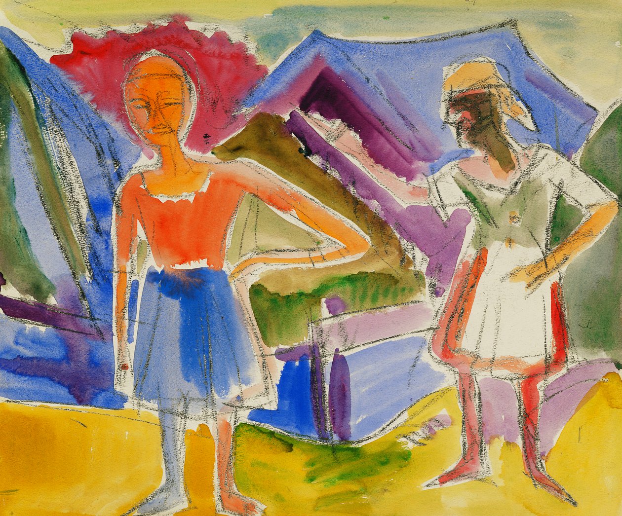 Deux figures - Ernst Ludwig Kirchner