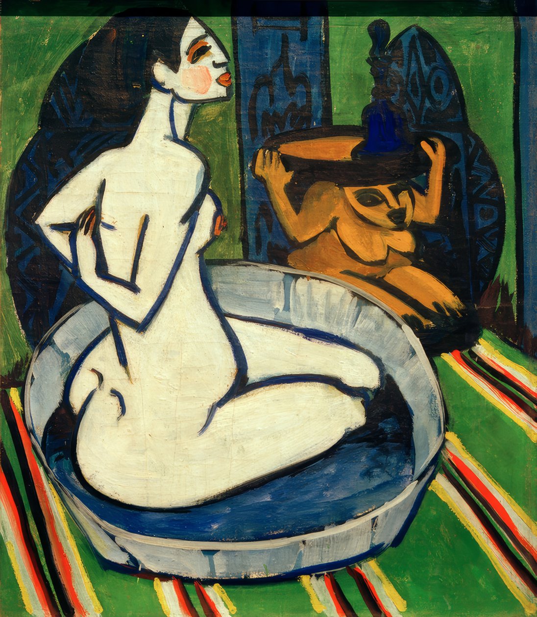 Nu féminin dans la baignoire - Ernst Ludwig Kirchner