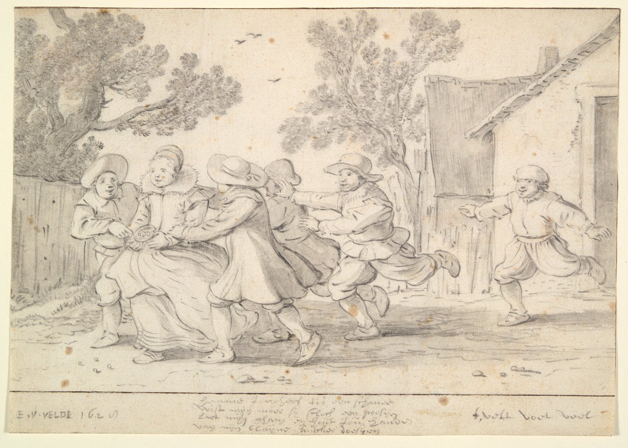 Garçons poursuivant une fille - Esaias van de Velde