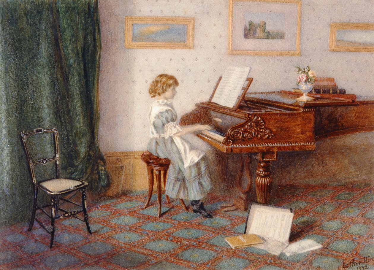 Au piano, 1876 - Esther H. Jones