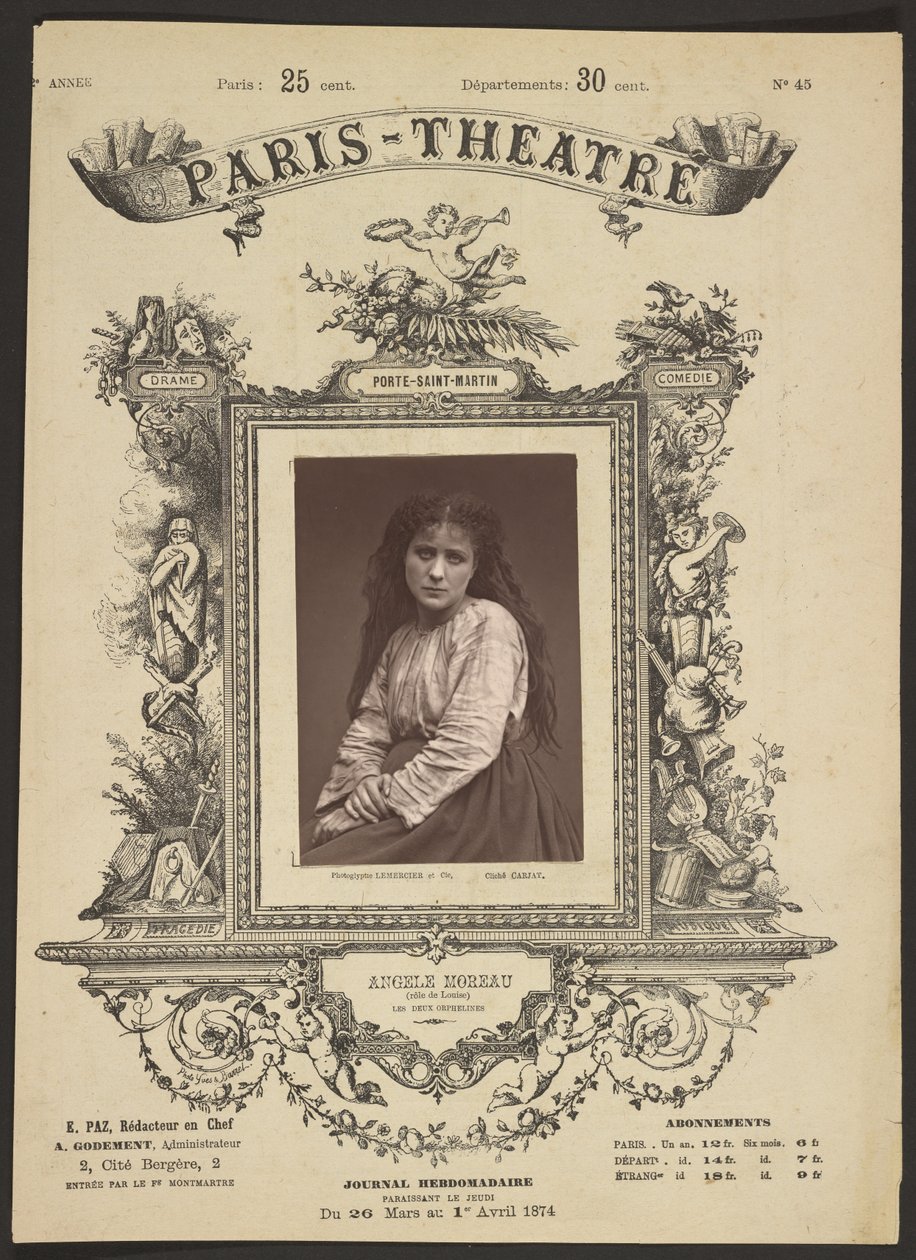 Théâtre de Paris : Angele Moreau - Etienne Carjat