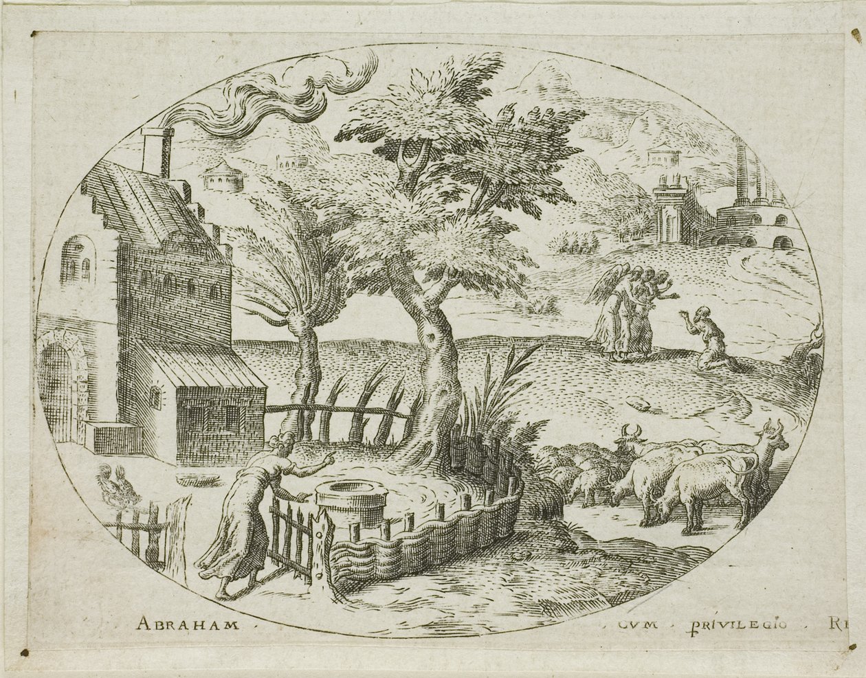 Abraham reçoit les trois anges - Etienne Delaune