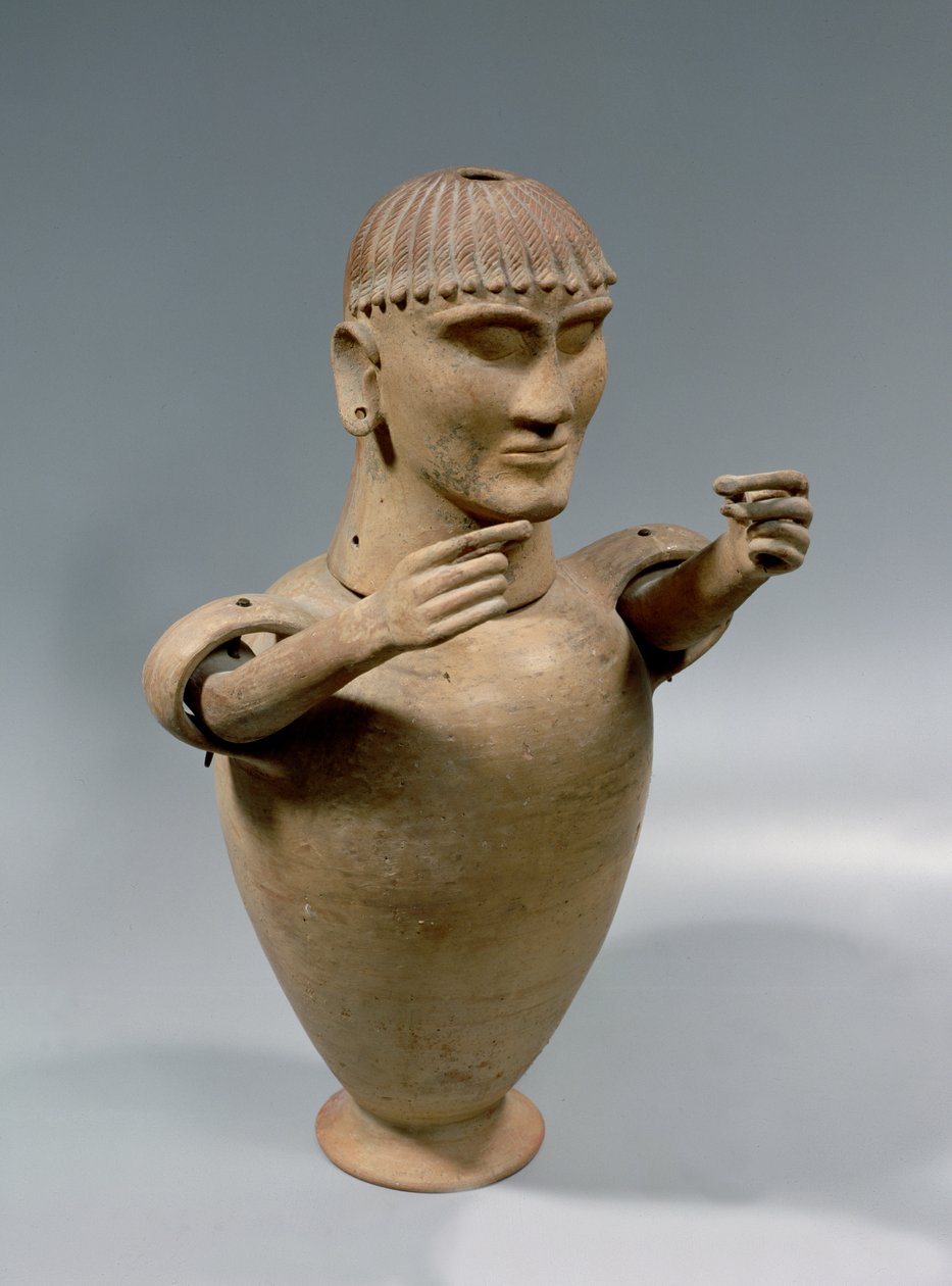 Bocal canope avec bras mobiles (argile) - Etruscan
