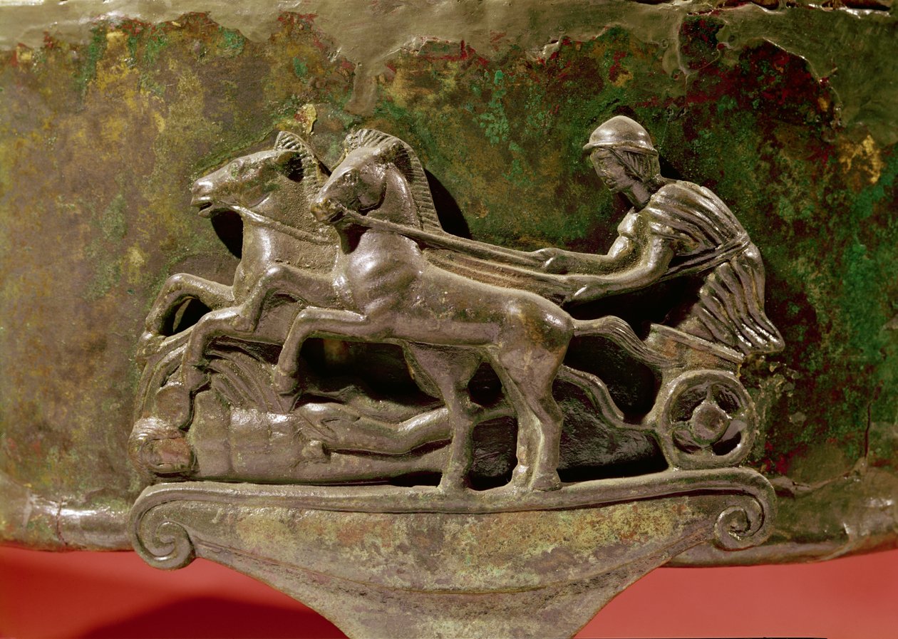 Aurige dans son char, détail - Etruscan