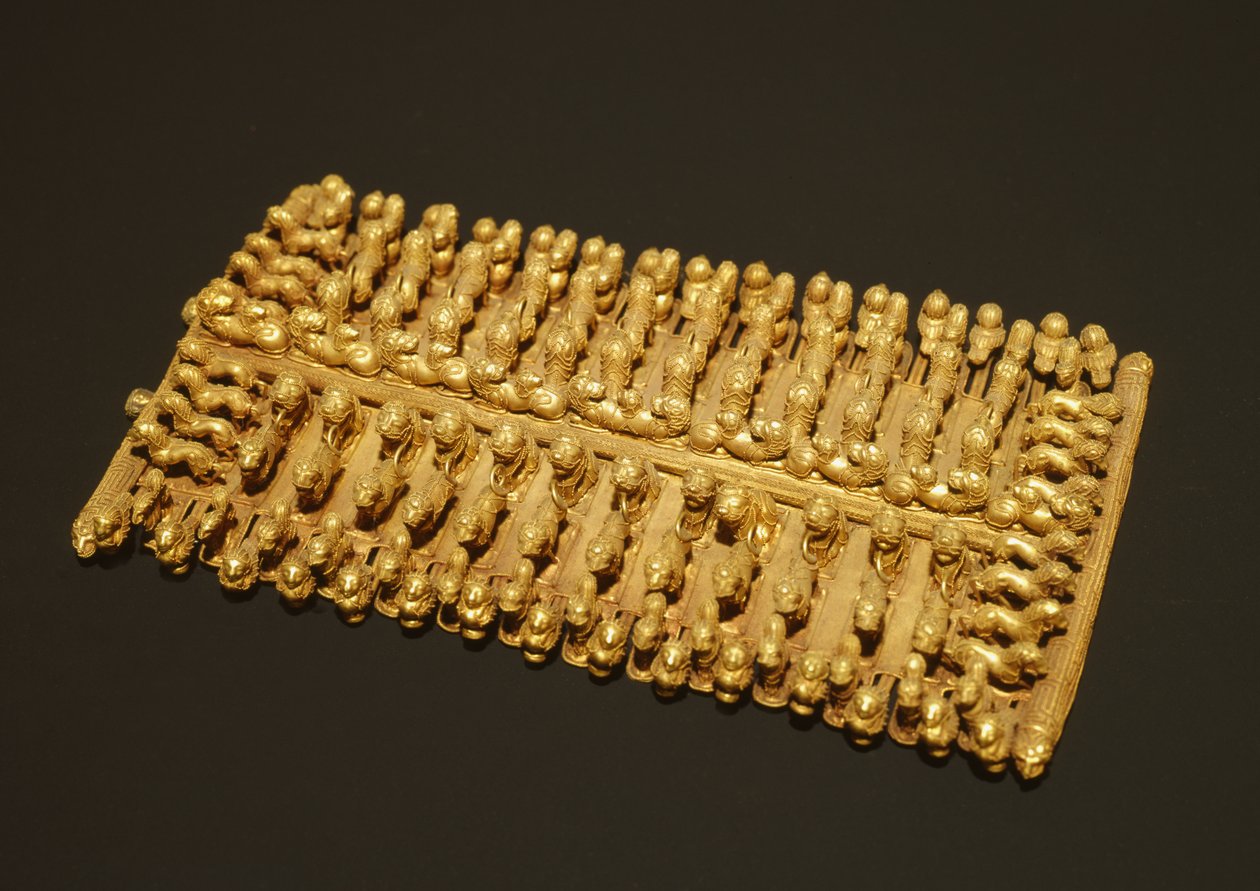 Fibule pectorale avec figures animales du tombeau Barberini, Palestrina, Italie, vers 625-600 av. J.-C. - Etruscan