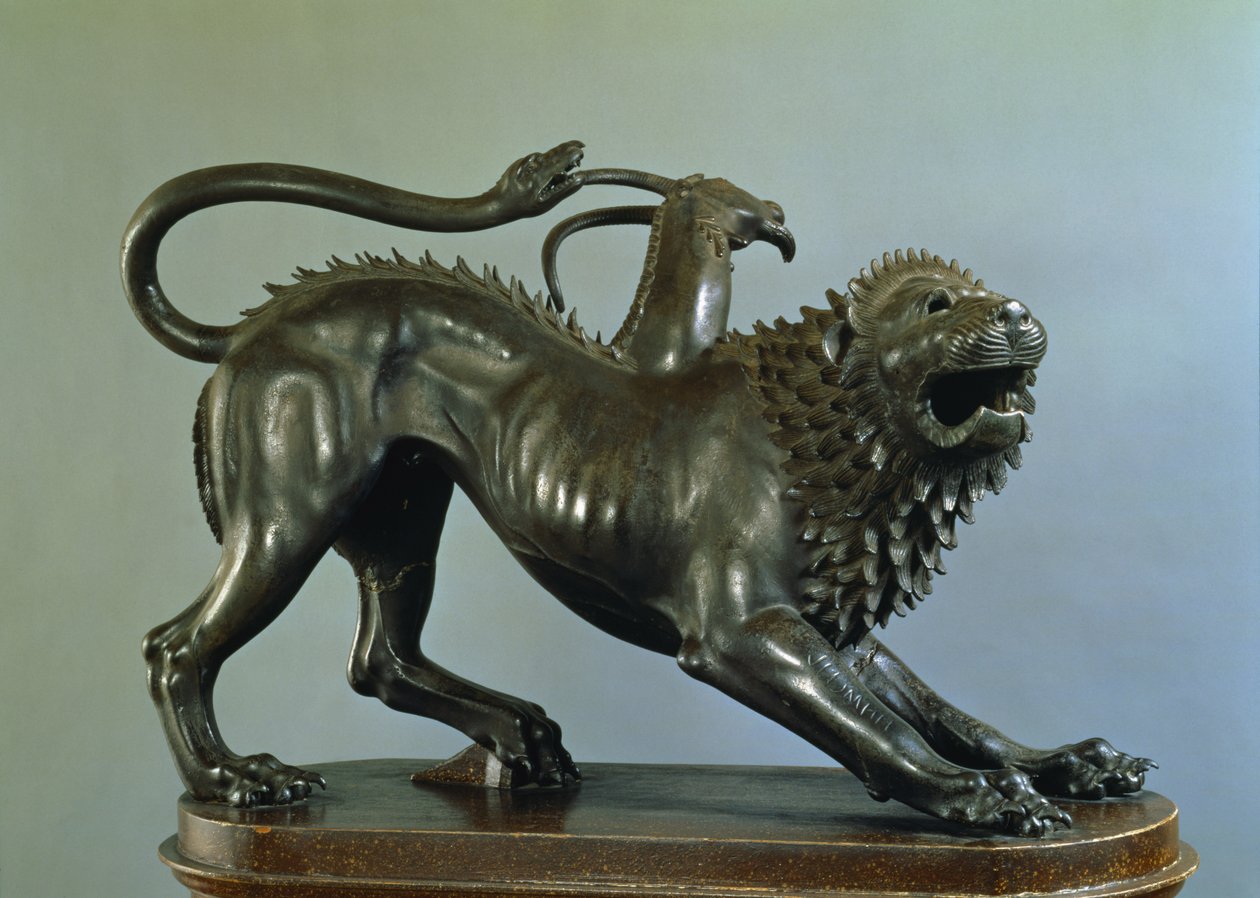 La Chimère blessée de Bellérophon - Etruscan