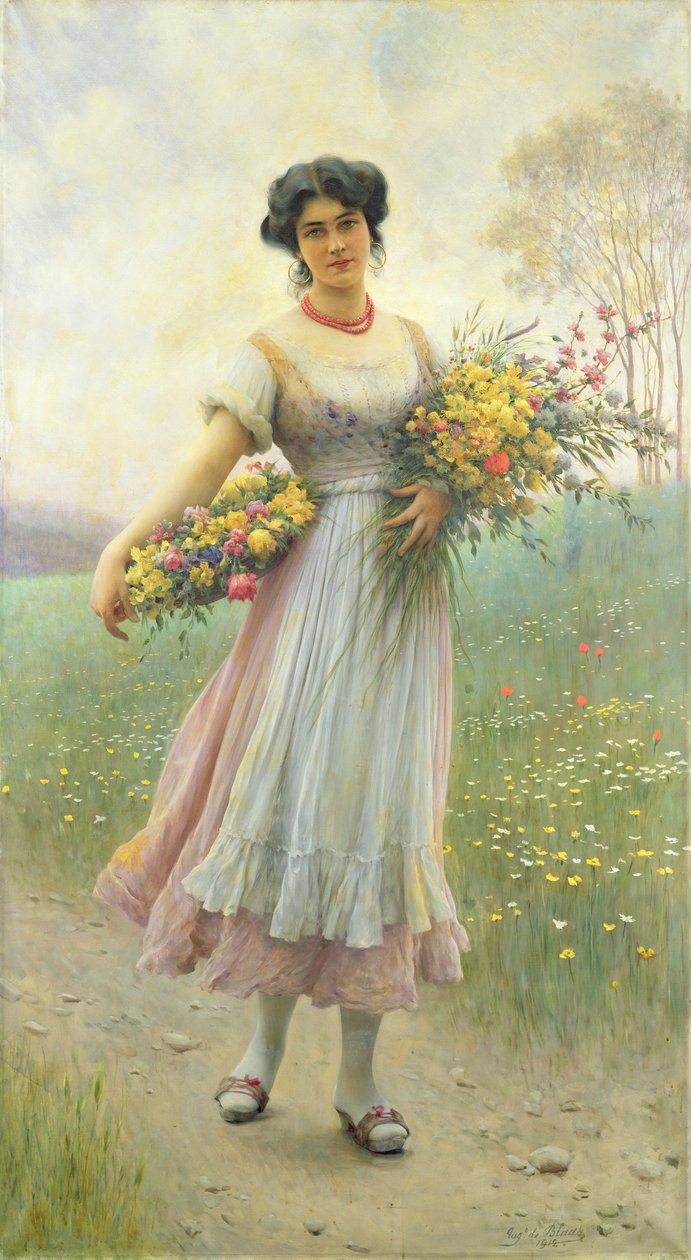 Fleurs de printemps - Eugen von Blaas