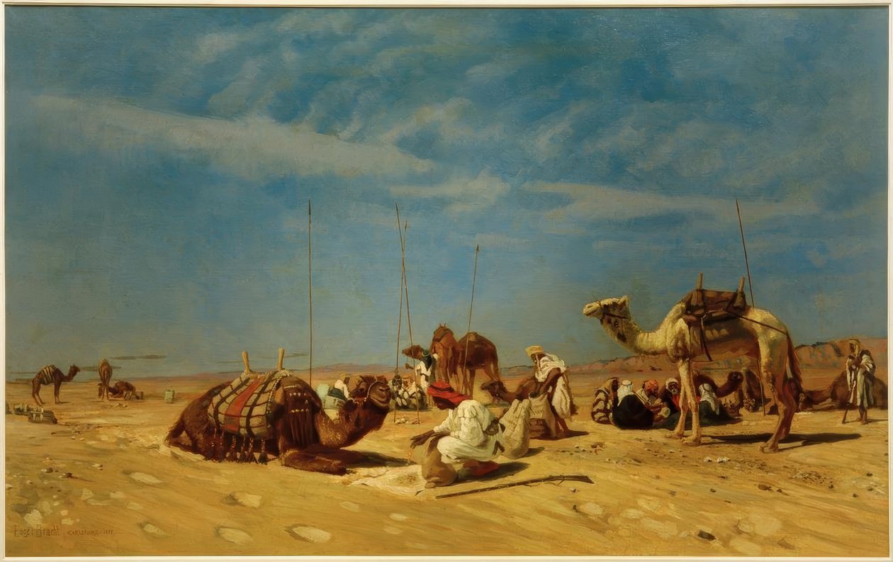 Repos à Araba (Arabie Pétrée) - Eugen Felix Prosper Bracht