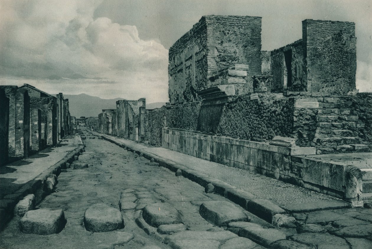 Rue entre les ruines, Pompéi, Italie, 1927 - Eugen Poppel