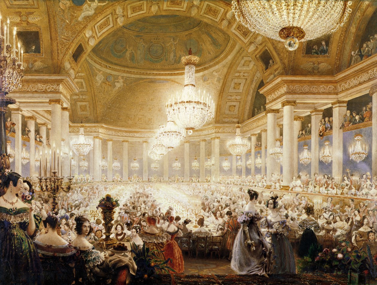 Femmes dînant aux Tuileries en 1835 - Eugene Emmanuel Viollet le Duc