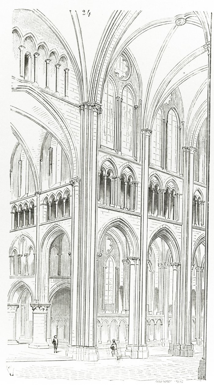 Intérieur de la cathédrale de Cluny - Eugene Emmanuel Viollet le Duc