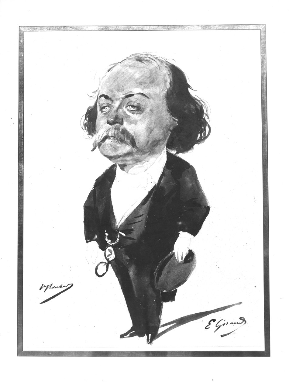 Caricature de Gustave Flaubert, 1867 - Pierre François Eugène Giraud