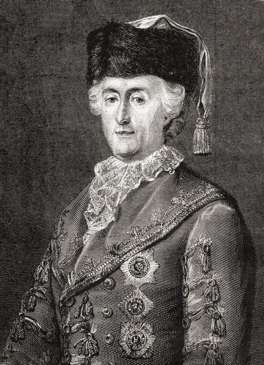 Catherine II, gravée par Stéphane Pannemaker de 