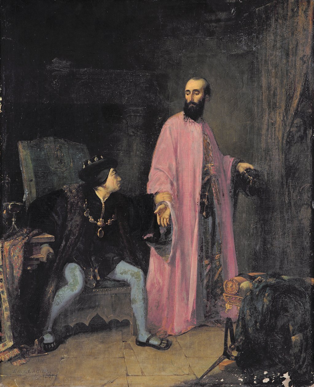 Louis XI (1423-83) et son médecin, 1857 - Eugene Lagier