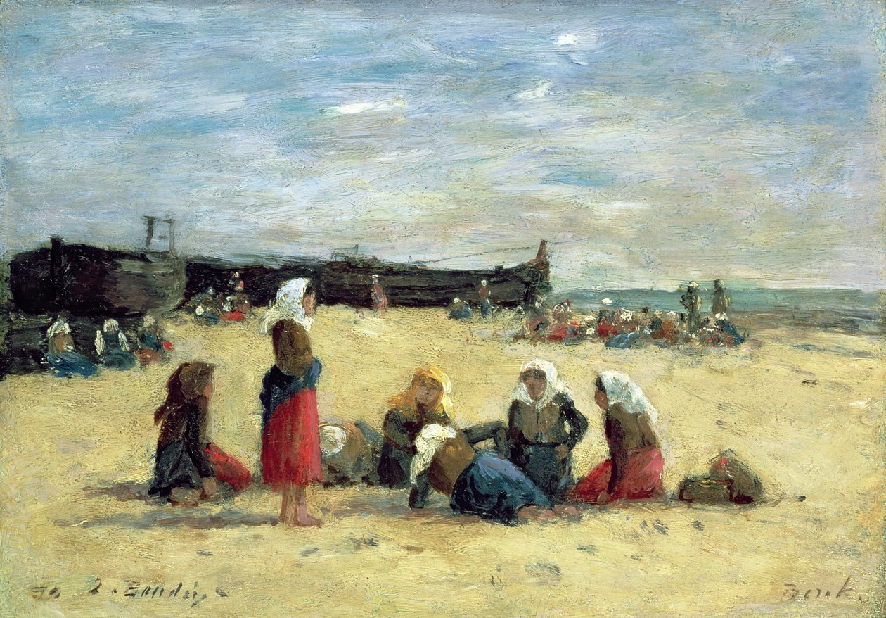 Berck, pêcheuses sur la plage, 1876 - Eugene Louis Boudin