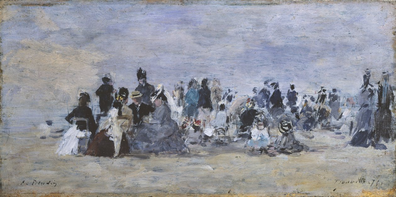 La plage de Trouville, 1875 - Eugene Louis Boudin