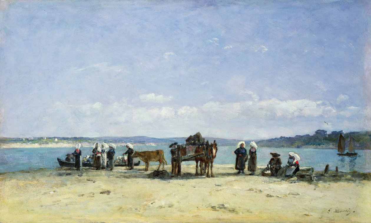 Les épouses des pêcheurs bretons, 1870-73 - Eugene Louis Boudin